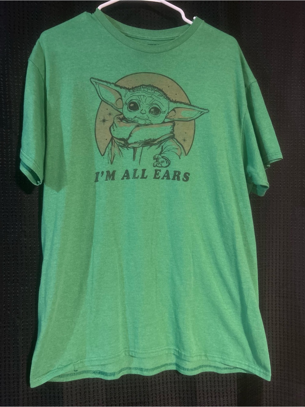Star Wars Men's Green 'I'm All Ears' Baby Yoda Graphic Tee